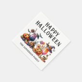 Serviette En Papier Soirée d'Halloween personnalisée (Coin)