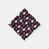 Serviette En Papier Soirée d'Halloween rose (Coin)