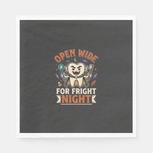 Serviette En Papier Soirée d'horreur chez le dentiste d'Halloween