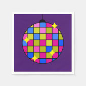 Serviette En Papier soirée disco rétro seventies (Devant)