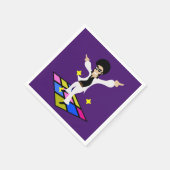 Serviette En Papier soirée disco rétro seventies (Coin)