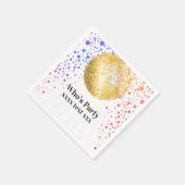 Serviette En Papier soirée disco soirée dansante les années 70 or disc (Coin)