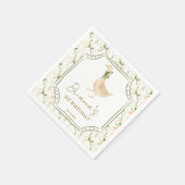 Serviette En Papier Soirée d'oie rime fête d'anniversaire monogrammed (Coin)