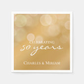 Serviette En Papier Soirée du 50e Anniversaire d'or (Devant)