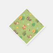 Serviette En Papier Soirée du Motif des animaux de bois mûre (Coin)