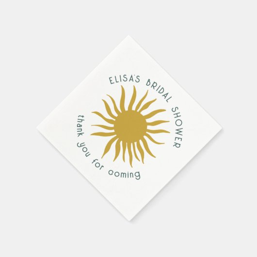 Serviette En Papier Soiree Fête des mariées Plat Sun CUSTOM (Coin)