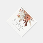 Serviette En Papier Soirée Florales En Terracotta Avant Le Dîner De Ré (Coin)