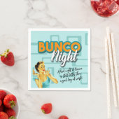 Serviette En Papier Soirée Funny Retro Bunco (En situation)