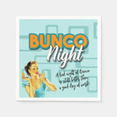Serviette En Papier Soirée Funny Retro Bunco (Devant)