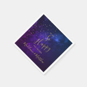 Serviette En Papier Soirée Gold Stars Violet Astral Joyeux (Coin)