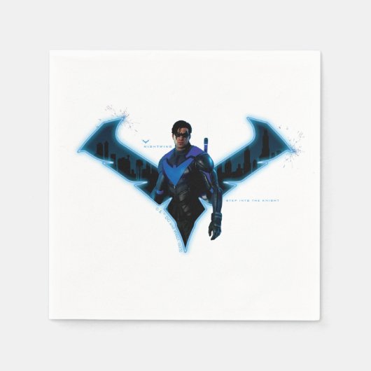 Serviette En Papier Soirée Gotham Knights dans le logo (Devant)