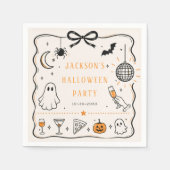 Serviette En Papier soirée Halloween (Devant)