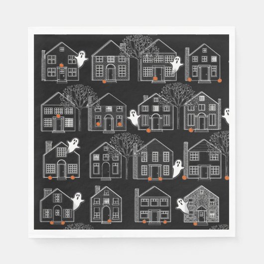 Serviette En Papier Soirée Halloween (Devant)