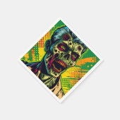 Serviette En Papier Soirée Halloween Zombie Effrayant (Coin)