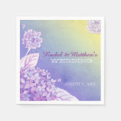 Serviette En Papier Soirée jardin Hydrangeas Ombre Mariage (Devant)
