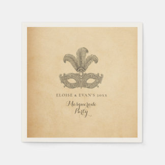 Serviette En Papier Soirée Mascarade Vintage