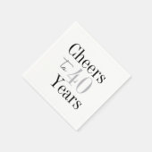 Serviette En Papier Soirée minimale de 40 ans (Coin)