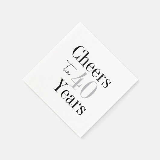 Serviette En Papier Soirée minimale de 40 ans (Coin)