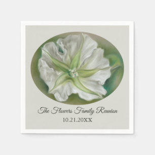 Serviette En Papier Soirée Moonflower Pastel Art Custom Event