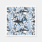 Serviette En Papier Soirée motif de plage de requin mignon (Devant)