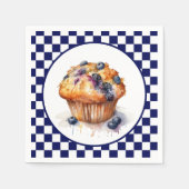 Serviette En Papier Soirée muffin aux bleuets (Devant)