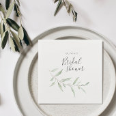 Serviette En Papier Soirée nuptiale rustique verte