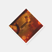 Serviette En Papier Soirée Orange Disco Dance des années 70 (Coin)