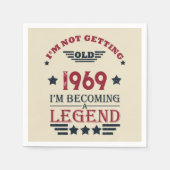 Serviette En Papier Soirée personnalisée vintage de 55 ans (Devant)