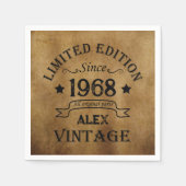 Serviette En Papier Soirée personnalisée vintage de 55 ans (Devant)