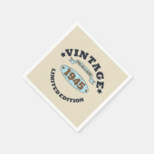 Serviette En Papier Soirée personnalisée vintage de 85e anniversaire (Coin)