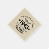 Serviette En Papier Soirée personnalisée vintage de 90e anniversaire (Coin)