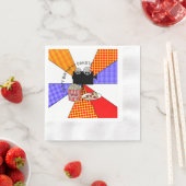 Serviette En Papier Soirée Retro Movie Anniversaire (En situation)