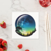 Serviette En Papier Soirée Silhouette Moon (En situation)