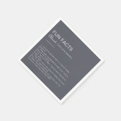 Serviette En Papier Soirée simple Boho Trivia Fun Facts Mariage (Coin)