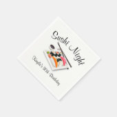 Serviette En Papier Soirée Sushi (Coin)