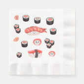 Serviette En Papier Soirée sushi (Devant)