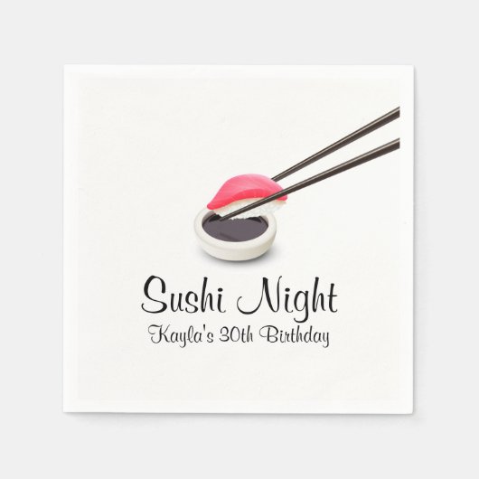 Serviette En Papier Soirée Sushi (Devant)