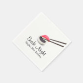 Serviette En Papier Soirée Sushi (Coin)