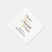 Serviette En Papier Soirées de baseball et bières 40ème anniversaire (Coin)