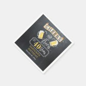 Serviette En Papier Soirées et bières jusqu'à 40 ans fête d'anniversai (Coin)