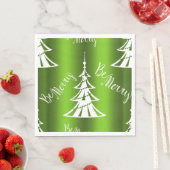 Serviette En Papier Sois Joyeux Noël Vert (En situation)