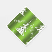 Serviette En Papier Sois Joyeux Noël Vert (Coin)