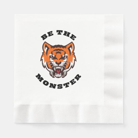 SERVIETTE EN PAPIER SOIS LE MONSTRE (Devant)