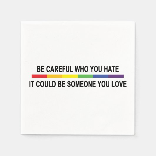 Serviette En Papier Sois Prudent Qui Tu Détestes (Devant)