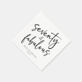 Serviette En Papier Soixante-dix et fabuleux Minimal 70e fête d'annive (Coin)