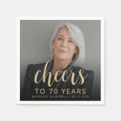 Serviette En Papier Soixante-dixième anniversaire de la fête (Devant)