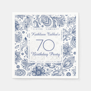 Serviette En Papier Soixante-dixième serviette de papier de fête