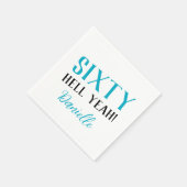 Serviette En Papier SOIXANTE ENFER OUI ! Personnalisé Funny 60e annive (Coin)