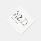 Serviette En Papier Soixante et merveilleux Script Napperons d'anniver (Coin)