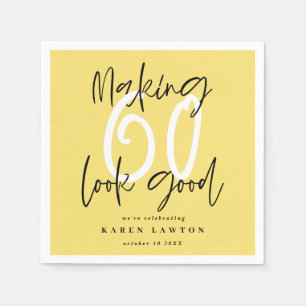 Serviette En Papier Soixante-soixante-dix ont l'air belle fête d'anniv